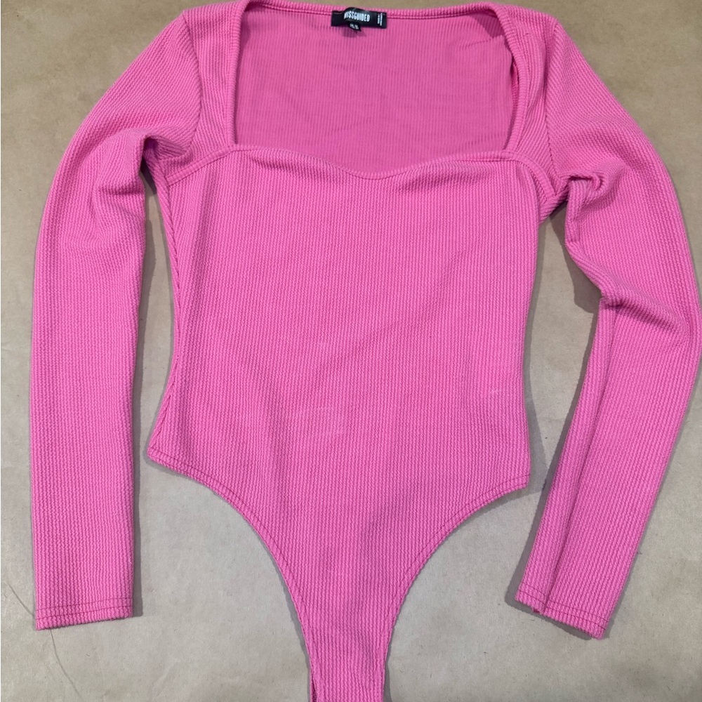 Misguided Pink Bodysuit